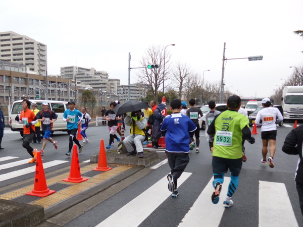 立川シティハーフマラソン2015 折り返し（南）