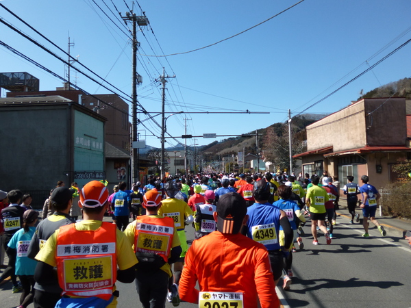 第52回青梅マラソン、3.1km付近